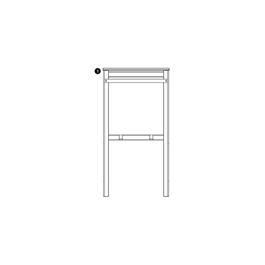 Folding Artist EZ Easel  - LP0580 - White and Blackboard Assembly - Part #1