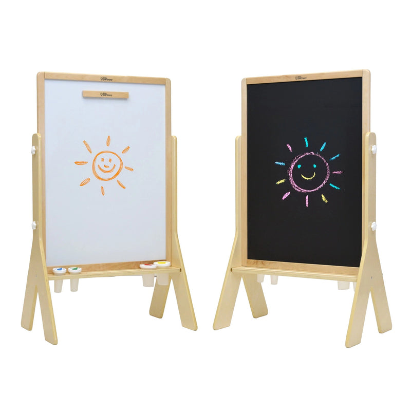 Whiteboard and Chalkboard Easel for Kids