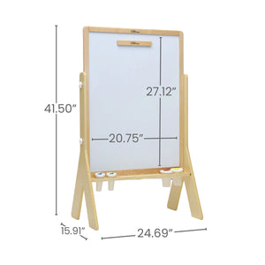 Whiteboard and Chalkboard Easel for Kids