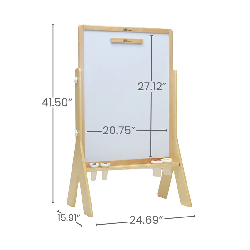 Whiteboard and Chalkboard Easel for Kids