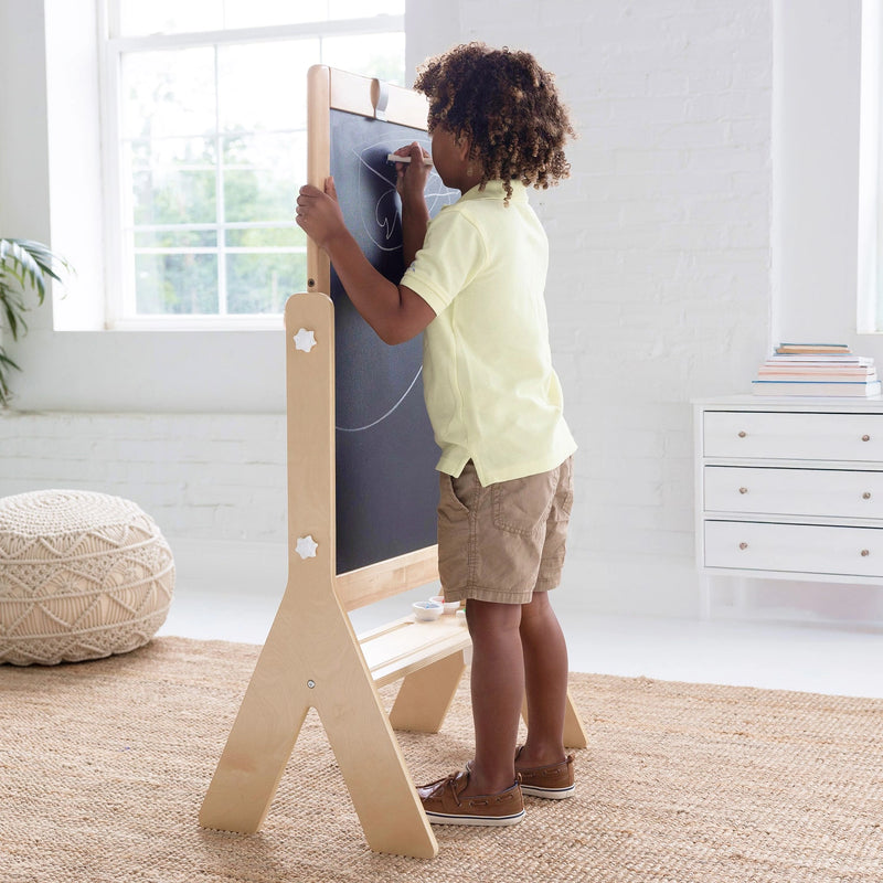 Whiteboard and Chalkboard Easel for Kids
